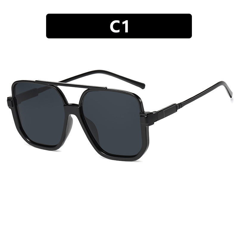 Damen modische quadratische Sonnenbrille mit transparentem Gestell Brehn
