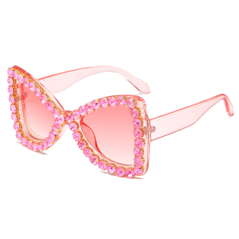 Damen Glamouröse Sonnenbrille mit Kristallverzierung Brehn