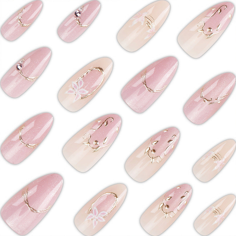 Blumengestaltetes Press-On-Nagelset Brehn