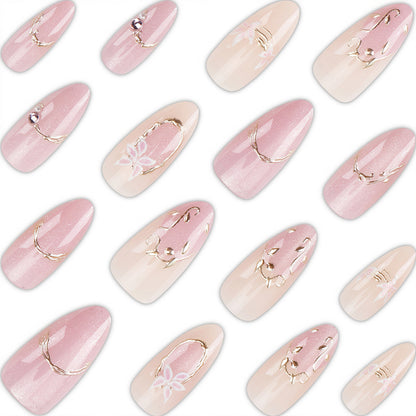 Blumengestaltetes Press-On-Nagelset Brehn