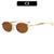 Chice goldfarbene ovale Sonnenbrille