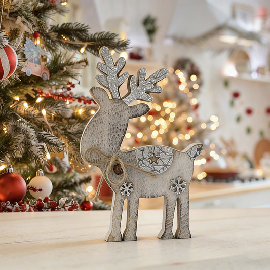 Holz-Rentier-Figurine