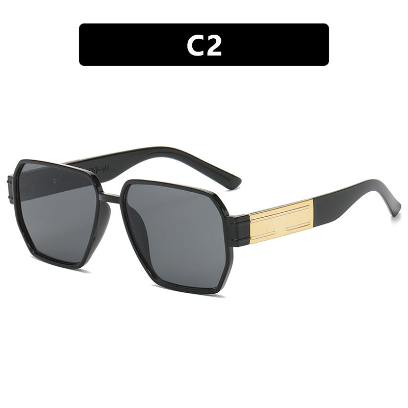 Damen elegante Sonnenbrille mit markantem Geometrie-Rahmen Brehn