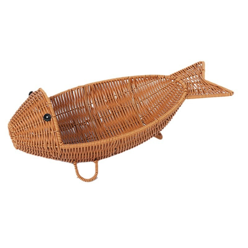 Dekorative gewebte fischförmige Korb-Schüssel