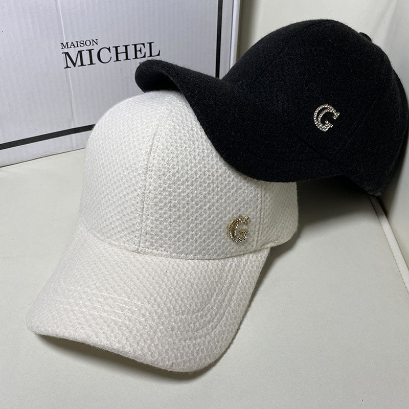 Damen Elegante Wollmischung Baseball Cap Brehn
