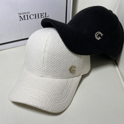 Damen Elegante Wollmischung Baseball Cap Brehn