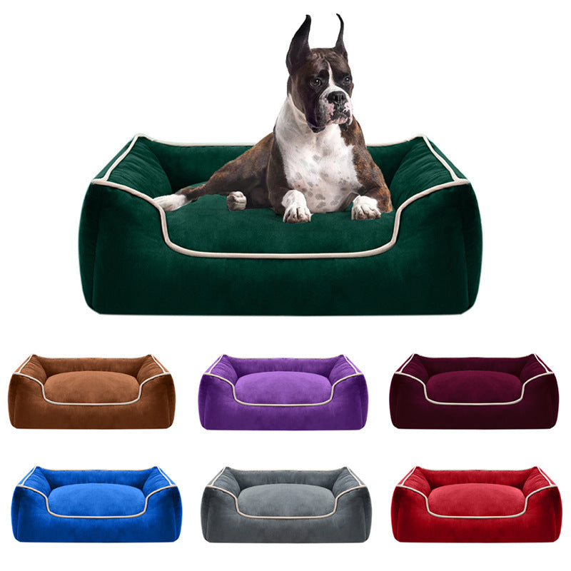 Gemütliches Samt-Hundebett