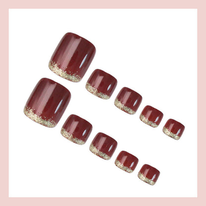 Kunstnagelset mit elegantem Glitzerverlauf Brehn