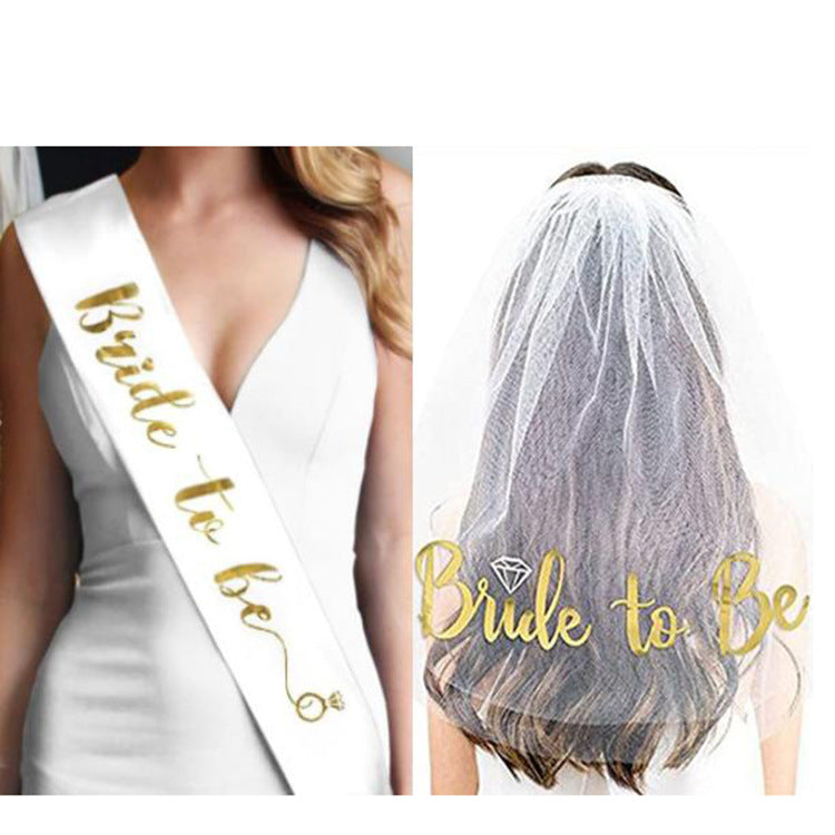 Damen Schmücken Haarreif mit "Bride"-Schriftzug Brehn