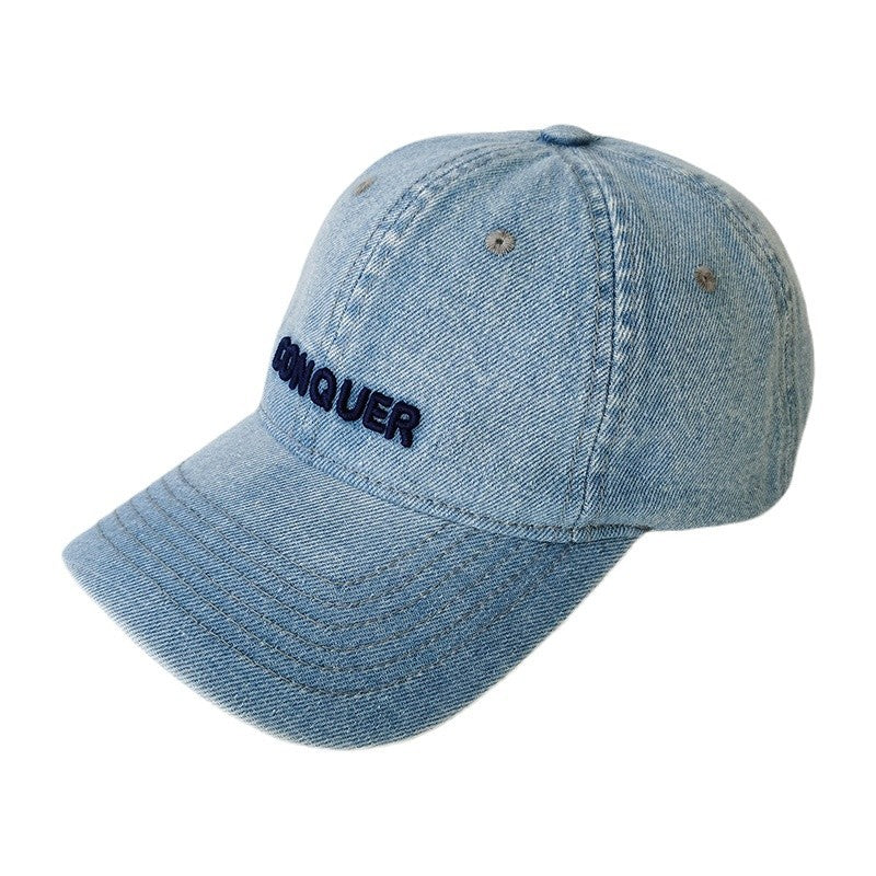 Frauen Bestickte Freizeit Denim Cap Brehn