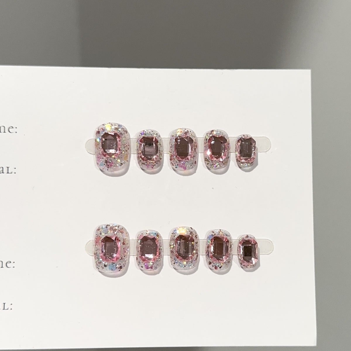 Funkelnde Strass 3D Aufkleber-Nagelkunst