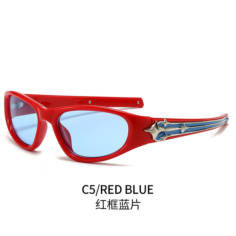 Damen Sportliche Sonnenbrille im modernen Design mit stylischem Metallrahmen Brehn