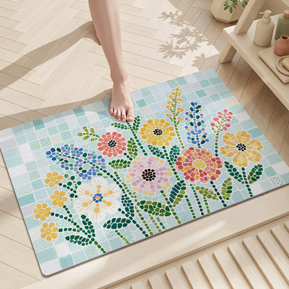 Frauen Floral Rutschfeste Badematte Brehn