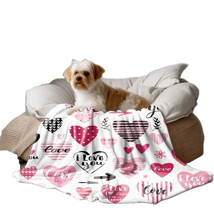 Herzmotivierte kuschelige Fleece-Decke