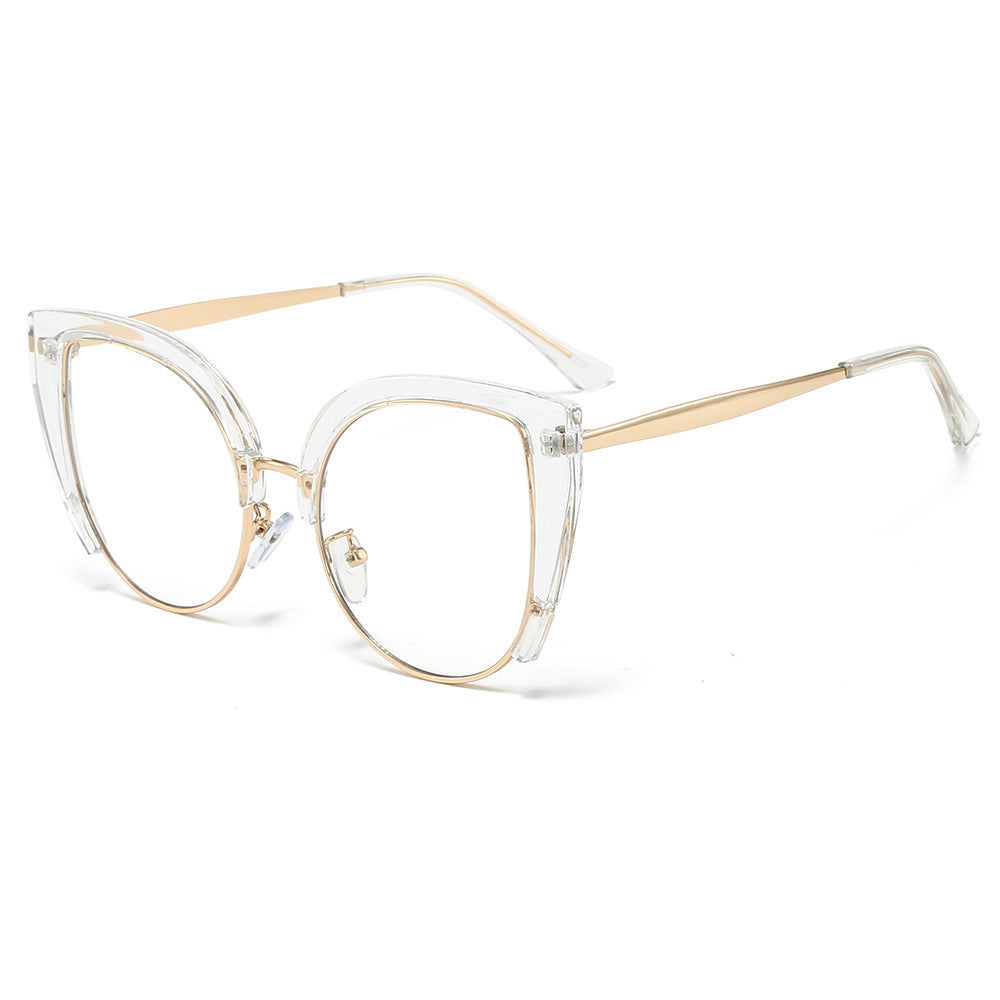 Damen Modische Cat-Eye Brille aus Kunststoff mit Metallakzenten Brehn