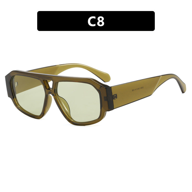 Damen Sonnenbrille mit auffälligem Octagon-Design und UV-Schutz Brehn