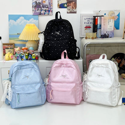 Stilvoller Funkelnder mit Schleife verzierter Rucksack Brehn