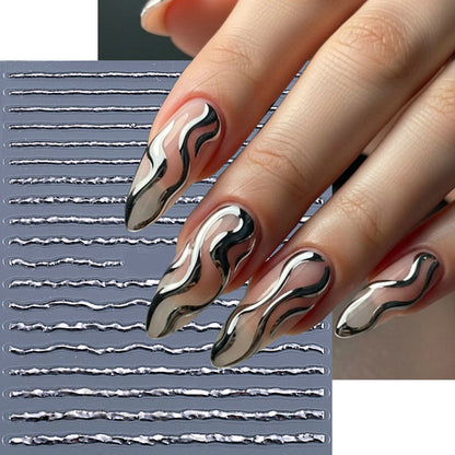 Metallic Nail Art Streifenklebeband