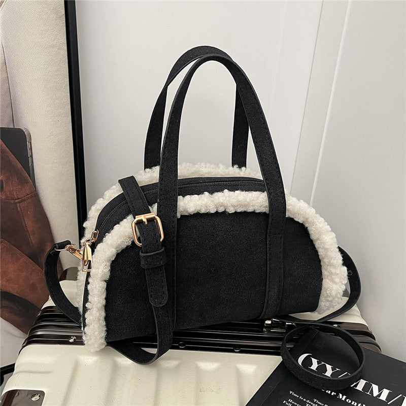 WoCozy Plüschtextur Handtasche Brehn
