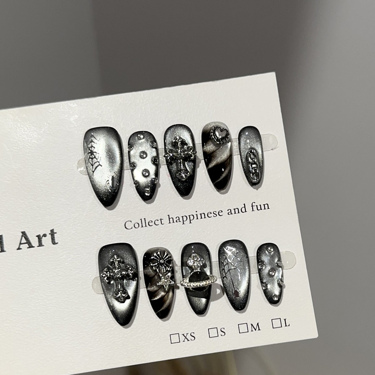 Gothic-Themen Press-On Nagelkunst Set