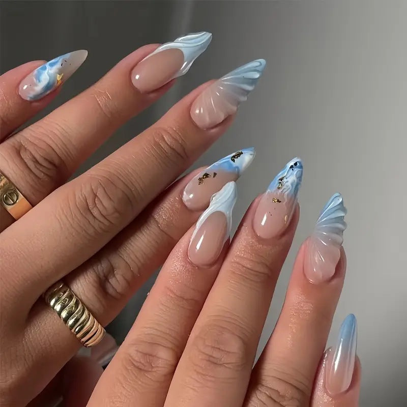 Künstlerische Gel-Nagelkunstverlängerungen Brehn