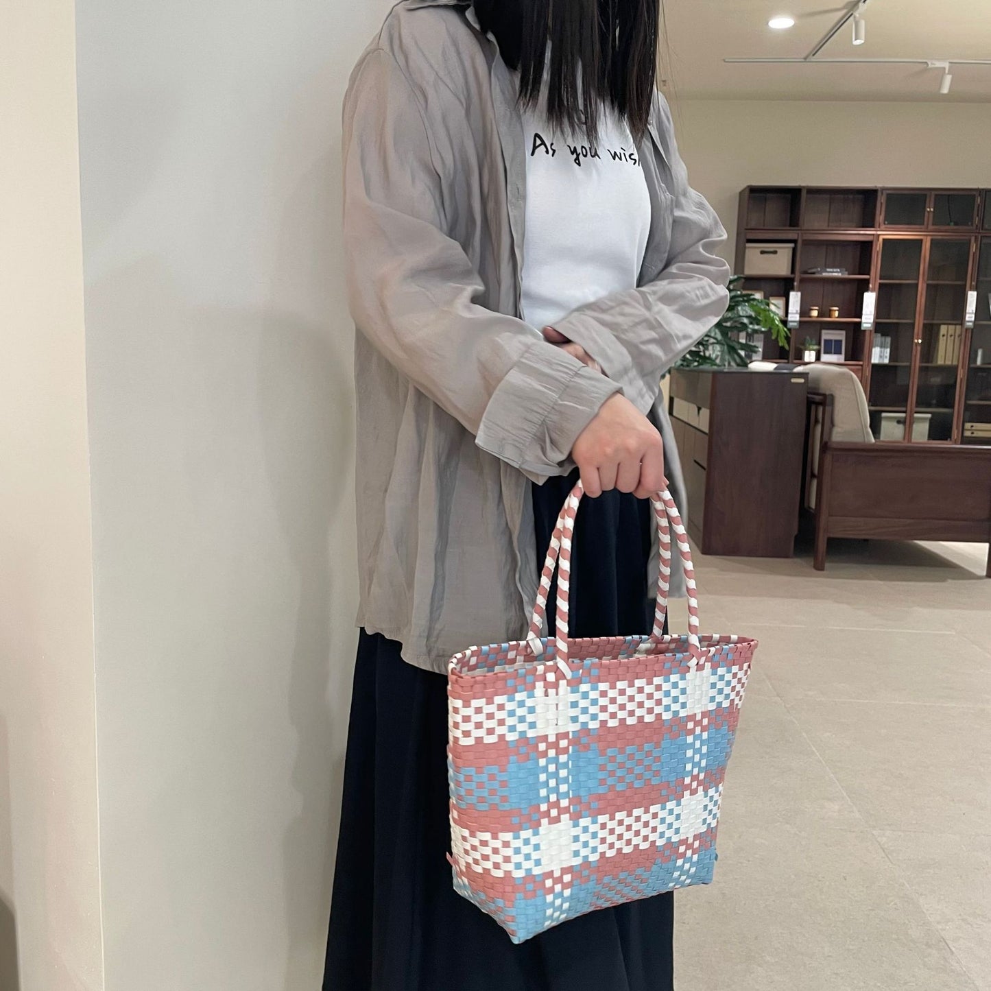 Handgewebte Einkaufs- und Strandtasche Brehn