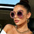 Damen kreative Designer-Sonnenbrille mit buntem Schmuckrahmen Brehn