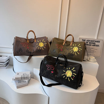 Spielerische Illustrierte Wochenend-Duffel-Tasche Brehn