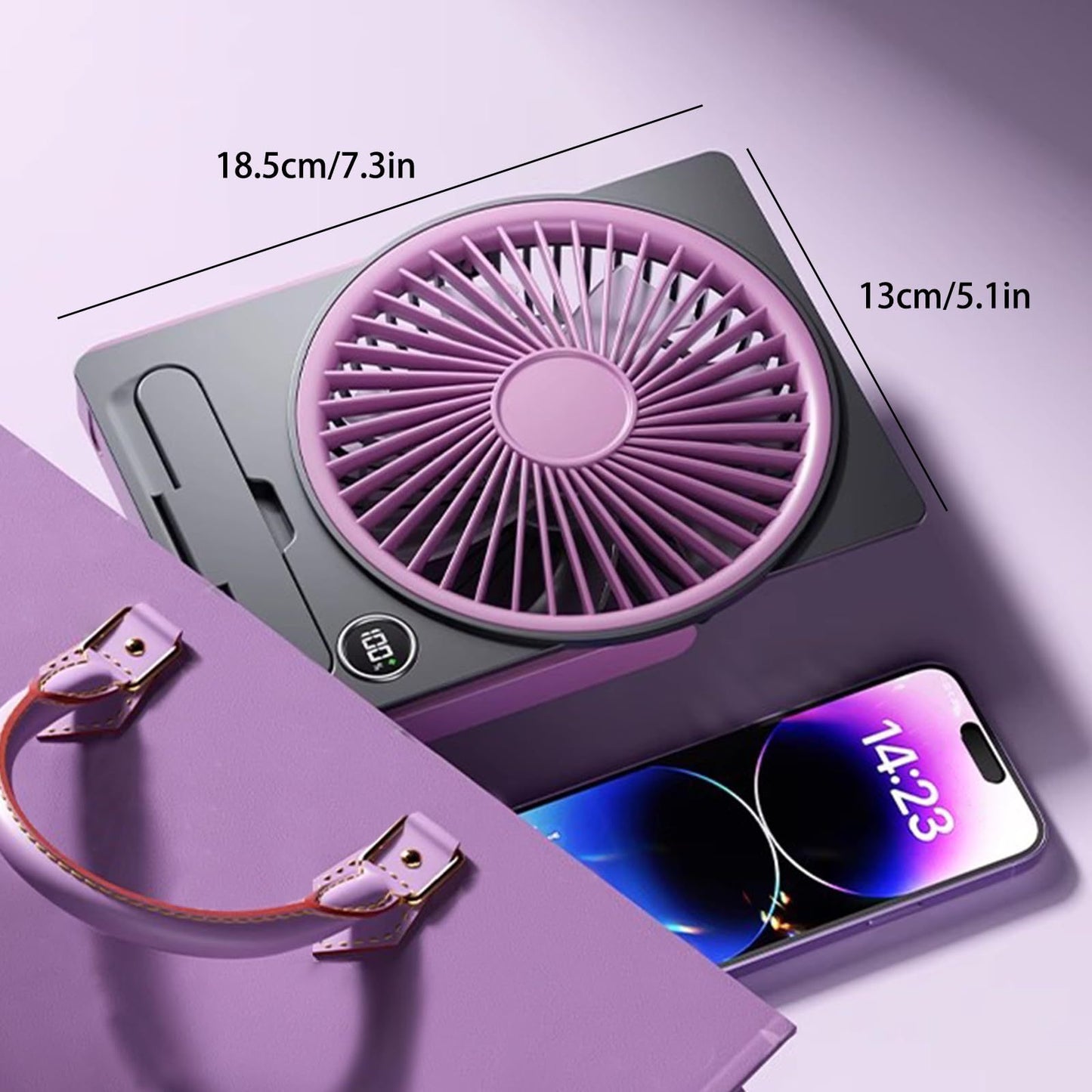 Unisex Tragbarer USB Ventilator mit flexibler Neigung Brehn