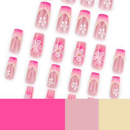 Kunstvolle Nagelverlängerungen mit floralen Designs Brehn