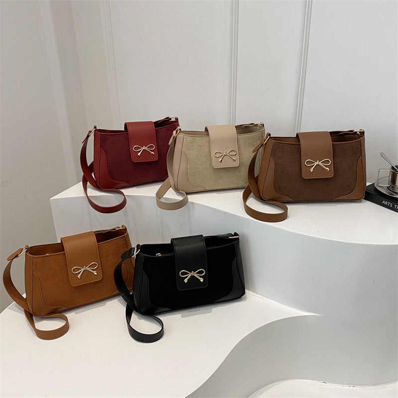 Stylish Faux Suede Handtasche Brehn