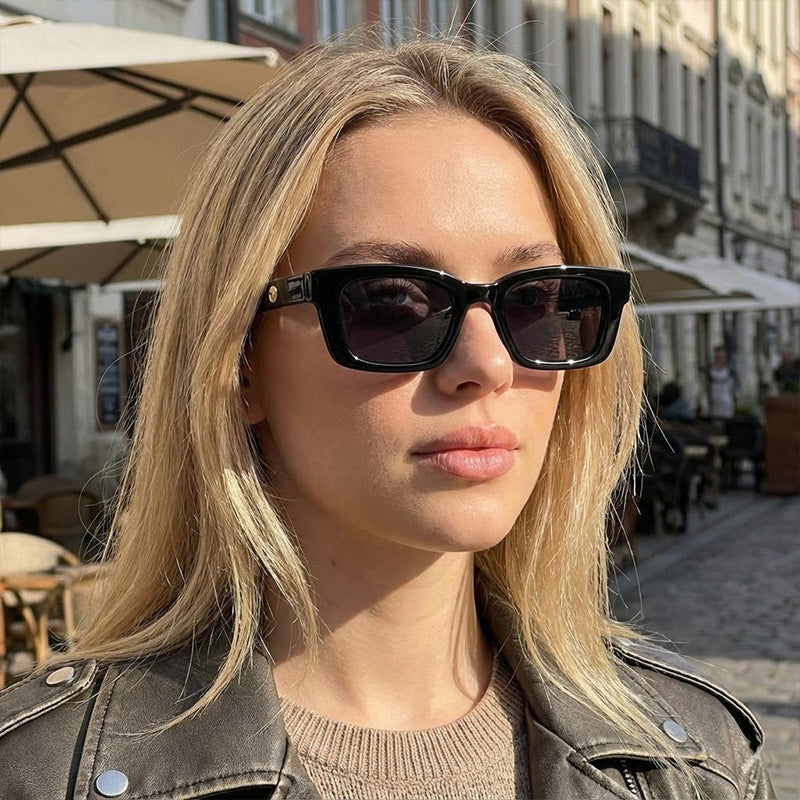 Damen Modische Rechteckige Sonnenbrille mit UV-Schutz und hochwertigem Rahmen Brehn