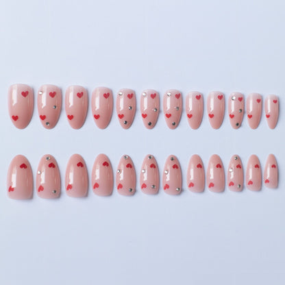 Liebe-Themen Acryl Nagel Kunst Design