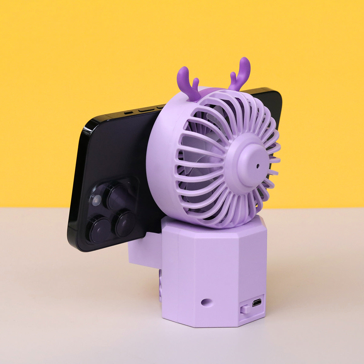 Unisex Tragbarer Mini Ventilator mit Tierohren und USB-Anschluss Brehn