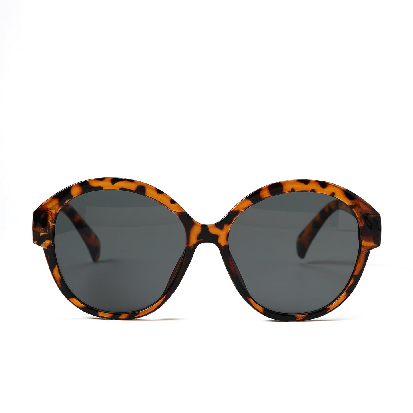 Damen runde modische Sonnenbrille mit auffälligem Leopardenmuster Brehn