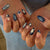 Kunstnagelset mit modischem Sternen-Design Brehn