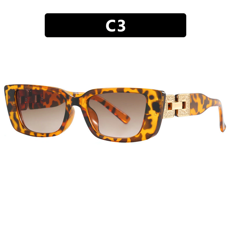 Damen modische Oversized Sonnenbrille mit einzigartigem Leopardenmuster Brehn
