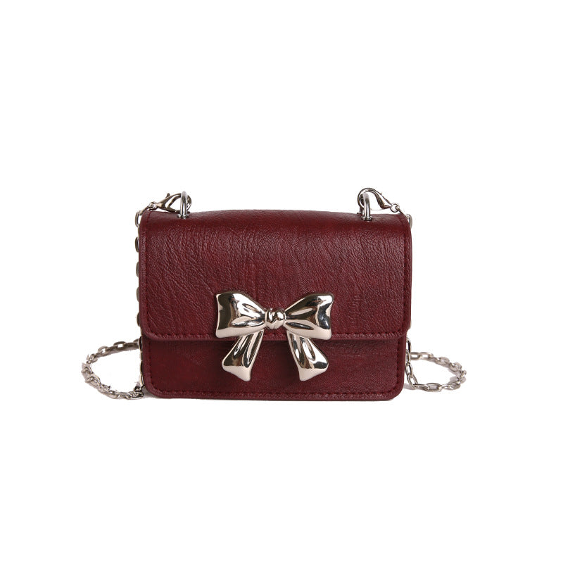 WoCharming Schleifenverzierte Mini-Handtasche Brehn