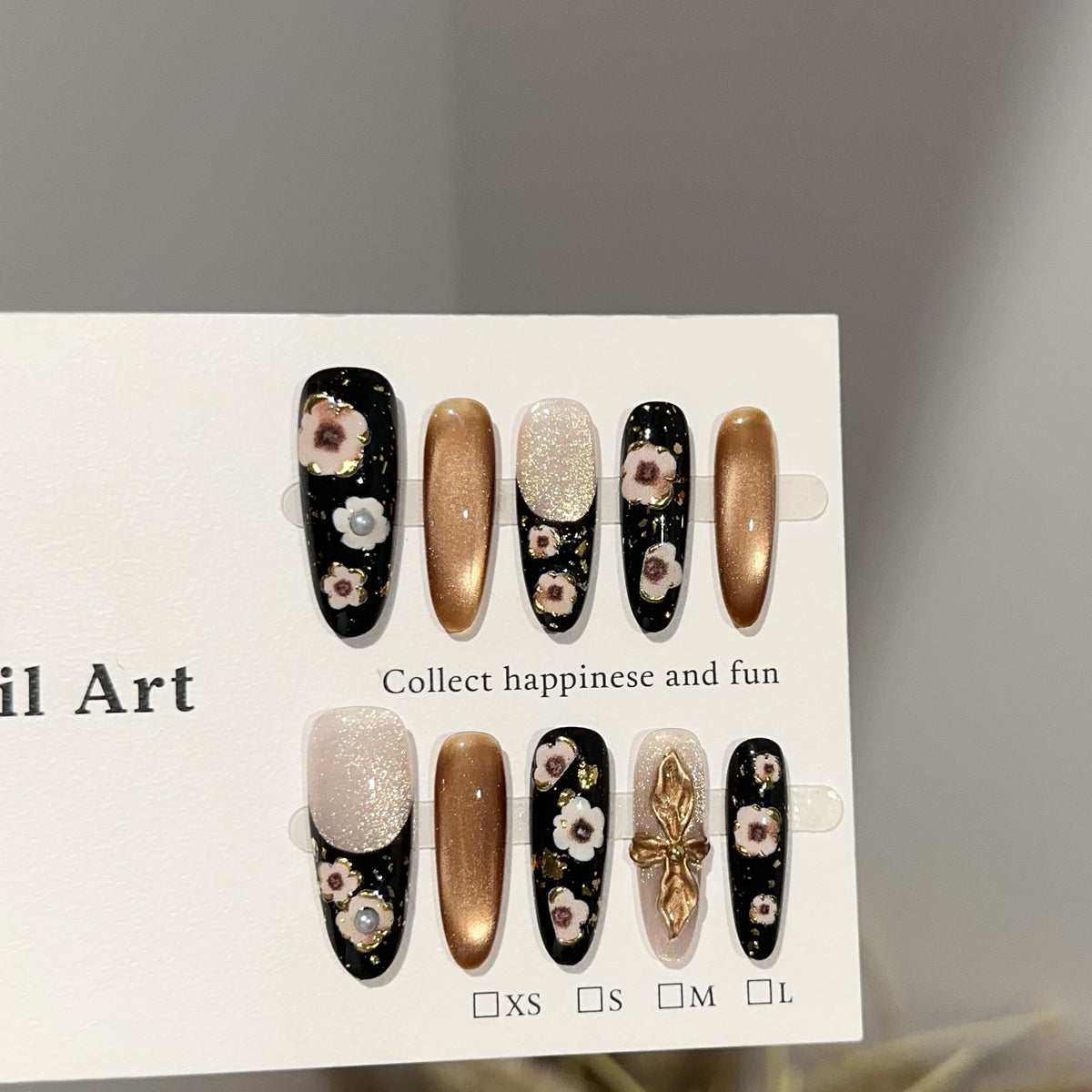 Elegantes Floral-Design Druck-Nagelkunst Set