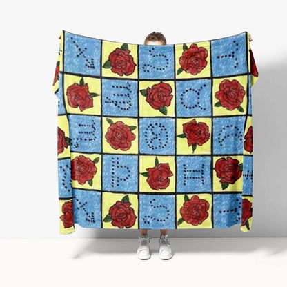 Dekorative Florale Druck Fleece Wurfdecke