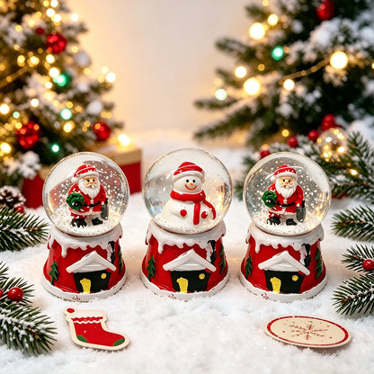 Zauberhafte Weihnachts-Schneekugel Figuren Brehn