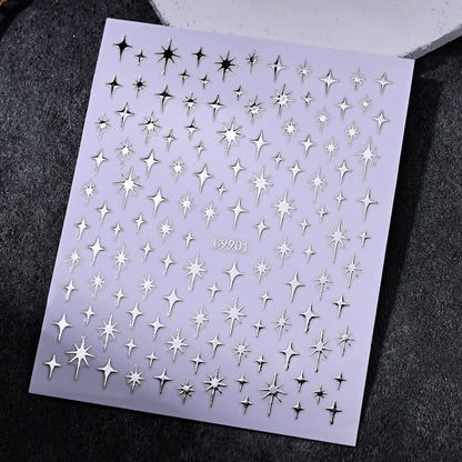 Gold Star Nail Art Dekorationsaufkleber