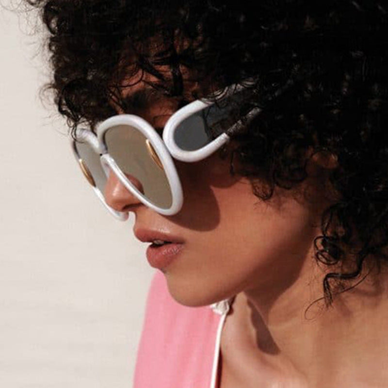 Damen extravagante Sonnenbrille im kreativen Design Brehn