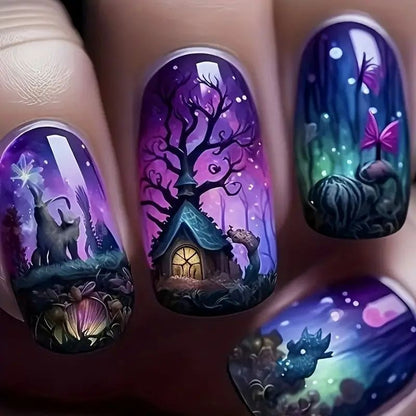Fantasy-Landschaft-Nagelkunst Brehn