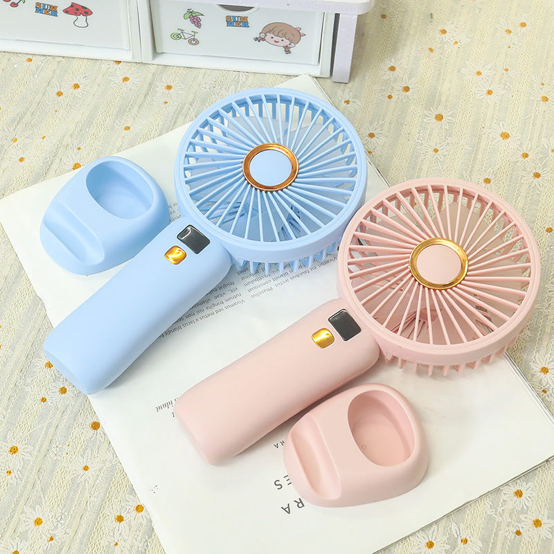 Damen tragbarer USB-Handventilator mit digitaler Geschwindigkeitsregelung Brehn