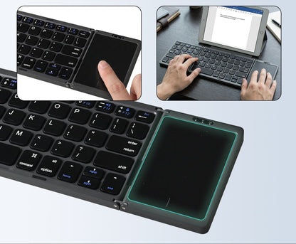 Tragbare Bluetooth-Tastatur mit integriertem Touchpad Brehn