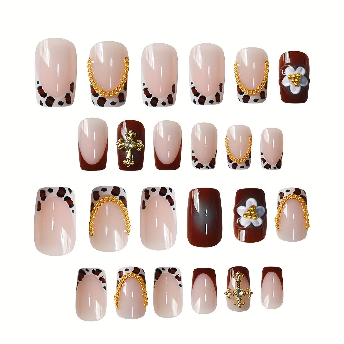 Dekorativer Press-On Nagelset Brehn