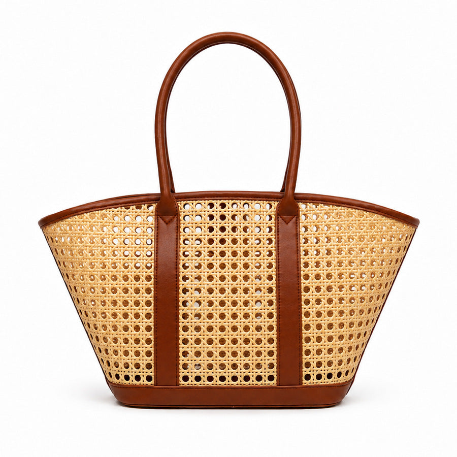 Elegante Geflochtene Rattan Tote Bag