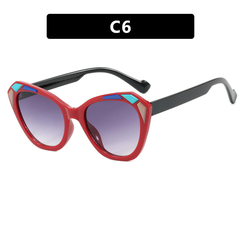 Damen Katzenaugen-Sonnenbrille mit modischen Details Brehn