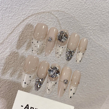 Stylische Press-On-Nageltips mit Leopardendesign Brehn